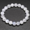 Bracelet en pierre de lune naturelle en perles de 10mm