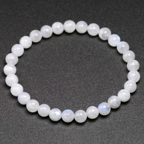 Bracelet en pierre de lune naturelle en perles de 6mm