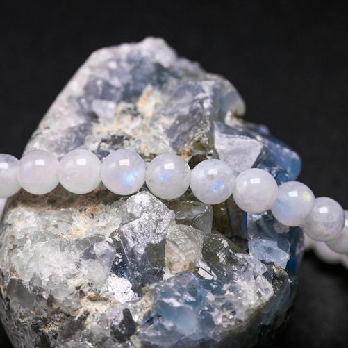 Bracelet en pierre de lune naturelle en perles de 8mm